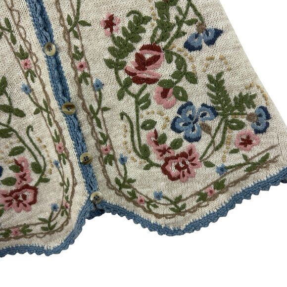 Vintage Ivy Collectibles Medium Sweater Cardigan Vest Embroidered Womens - Picture 6 of 12